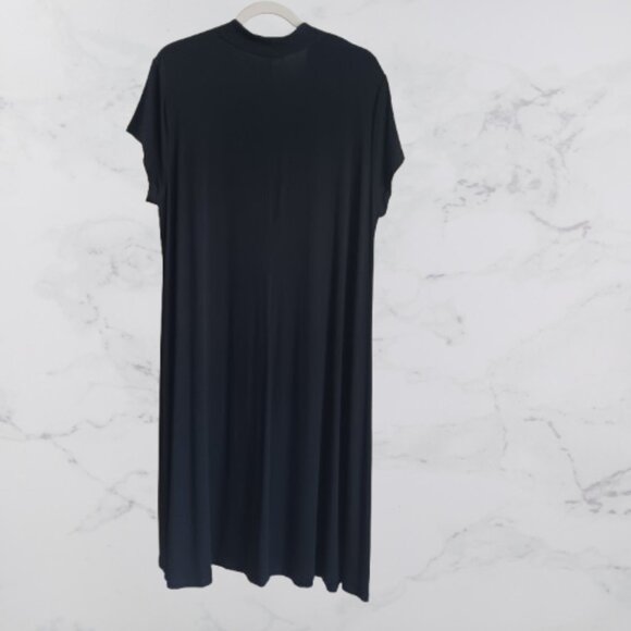 Eileen Fisher 1X Black Knit Dress - Picture 4 of 8